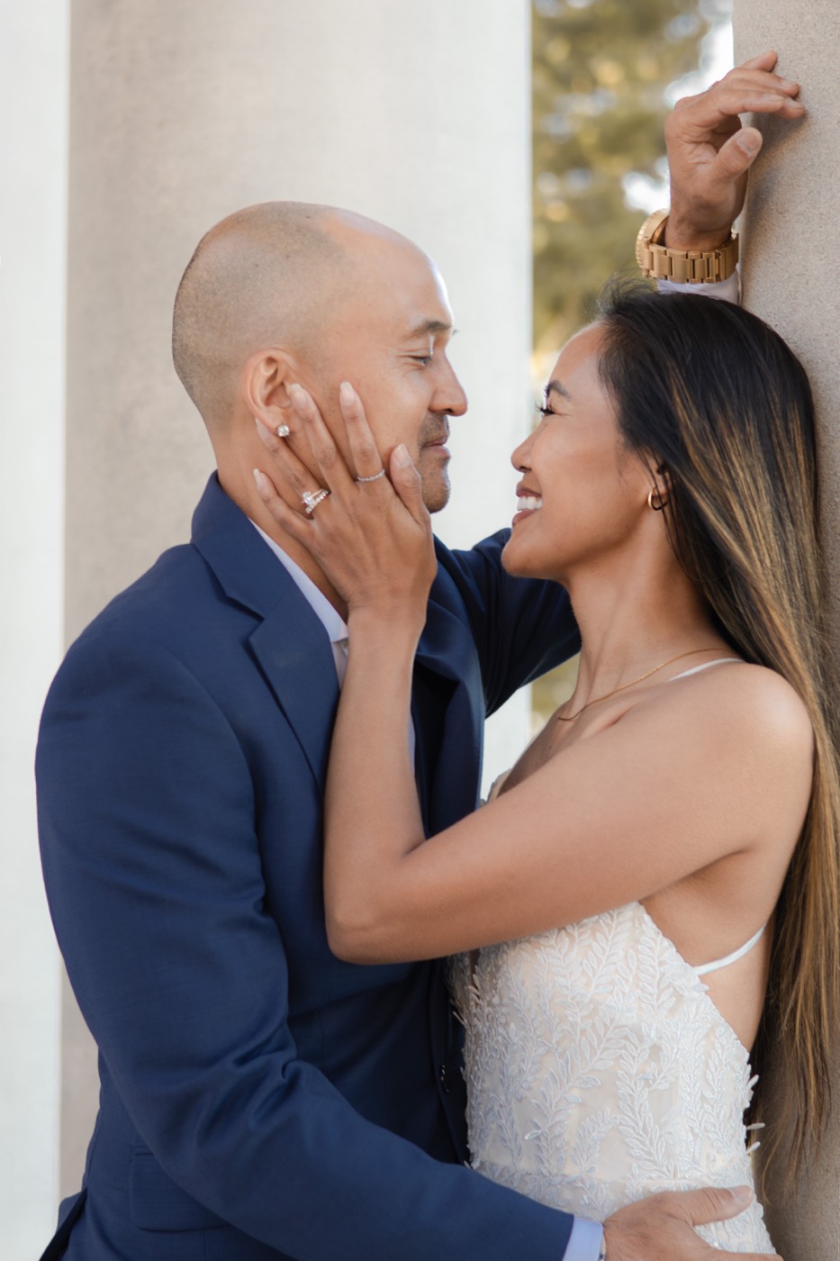 Navy and gold — couples